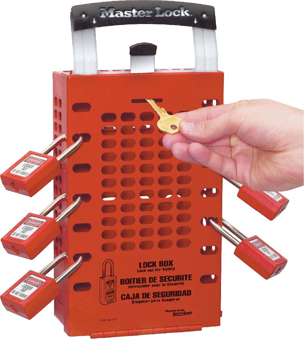 National Marker- Latch Tight Lock Box (Red)-eSafety Supplies, Inc