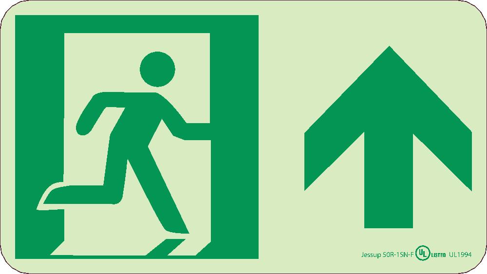 Glo Brite Forward Arrow Egress Sign-eSafety Supplies, Inc