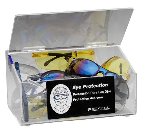 Rack'Em Racks-10 Pair Safety Glass/60 pair Ear Plug Clear Acrylic Dispenser.-eSafety Supplies, Inc