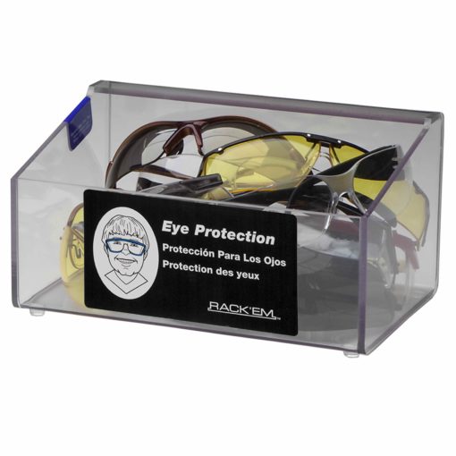 Rack'Em Racks-12 Pair Safety Glass / 60 Pair Foam Ear Plug Dispenser Clear Acrylic (no lid)-eSafety Supplies, Inc