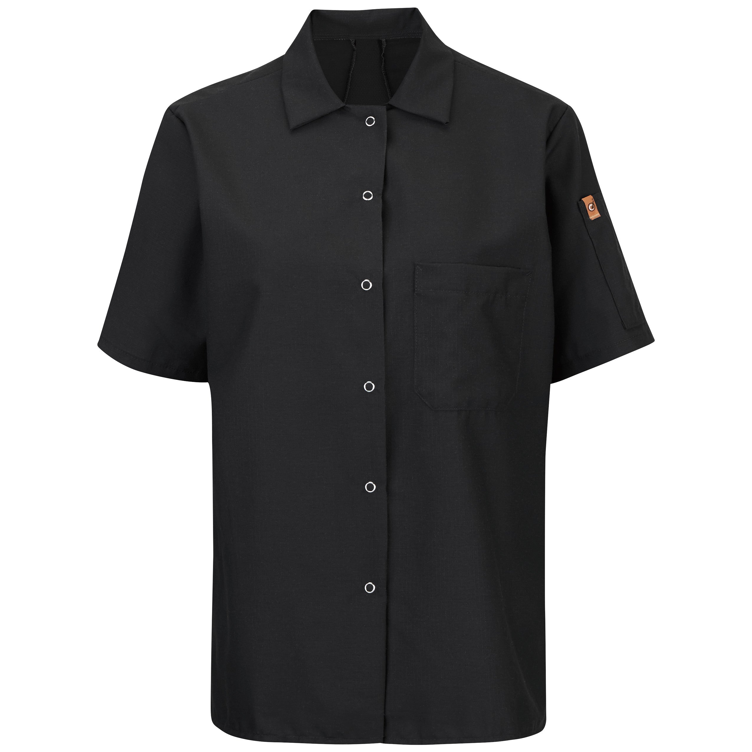 Women's Short Sleeve Cook Shirt with OilBlok + MIMIX 501X - Black-eSafety Supplies, Inc