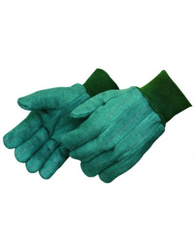 Green chore glove with matching knit wrist - Men's - Dozen-eSafety Supplies, Inc