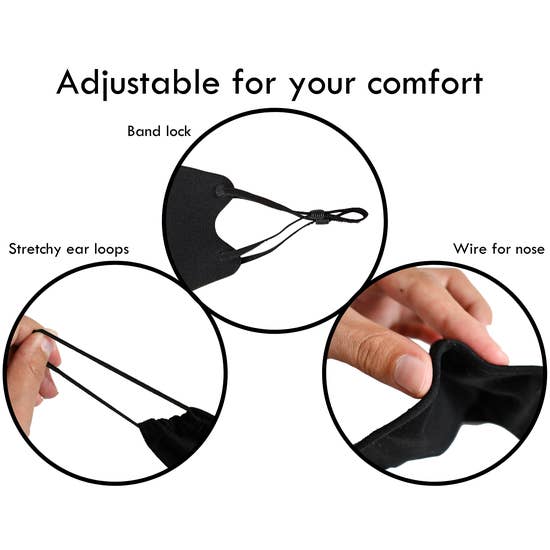 LMC Adjustable, Reusable, Washable Bamboo Face Mask-eSafety Supplies, Inc