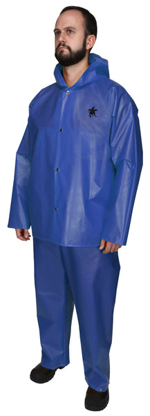 MCR Safety .25mm,TPU/Nylon, Jckt w/Att Hood, Blue-eSafety Supplies, Inc