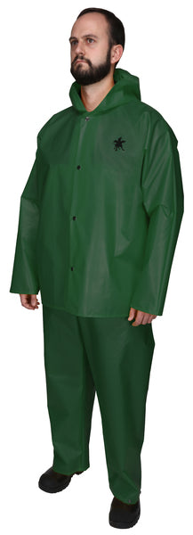 MCR Safety .25mm,TPU/Nylon, Jckt w/Att Hood, Green-eSafety Supplies, Inc