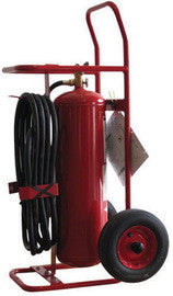 Amerex® 50 Pound Stored Pressure Purple K Dry Chemical 160-B:C Wheeled Fire Extinguisher For Class B And C Fires With 12.5" X 3.5" X 8.89" Wheel-eSafety Supplies, Inc