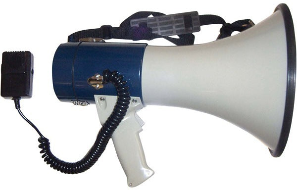 Piezo Dynamic Megaphone w/ Detachable Mic, Siren & Whistle - 1760 Yard Range-eSafety Supplies, Inc