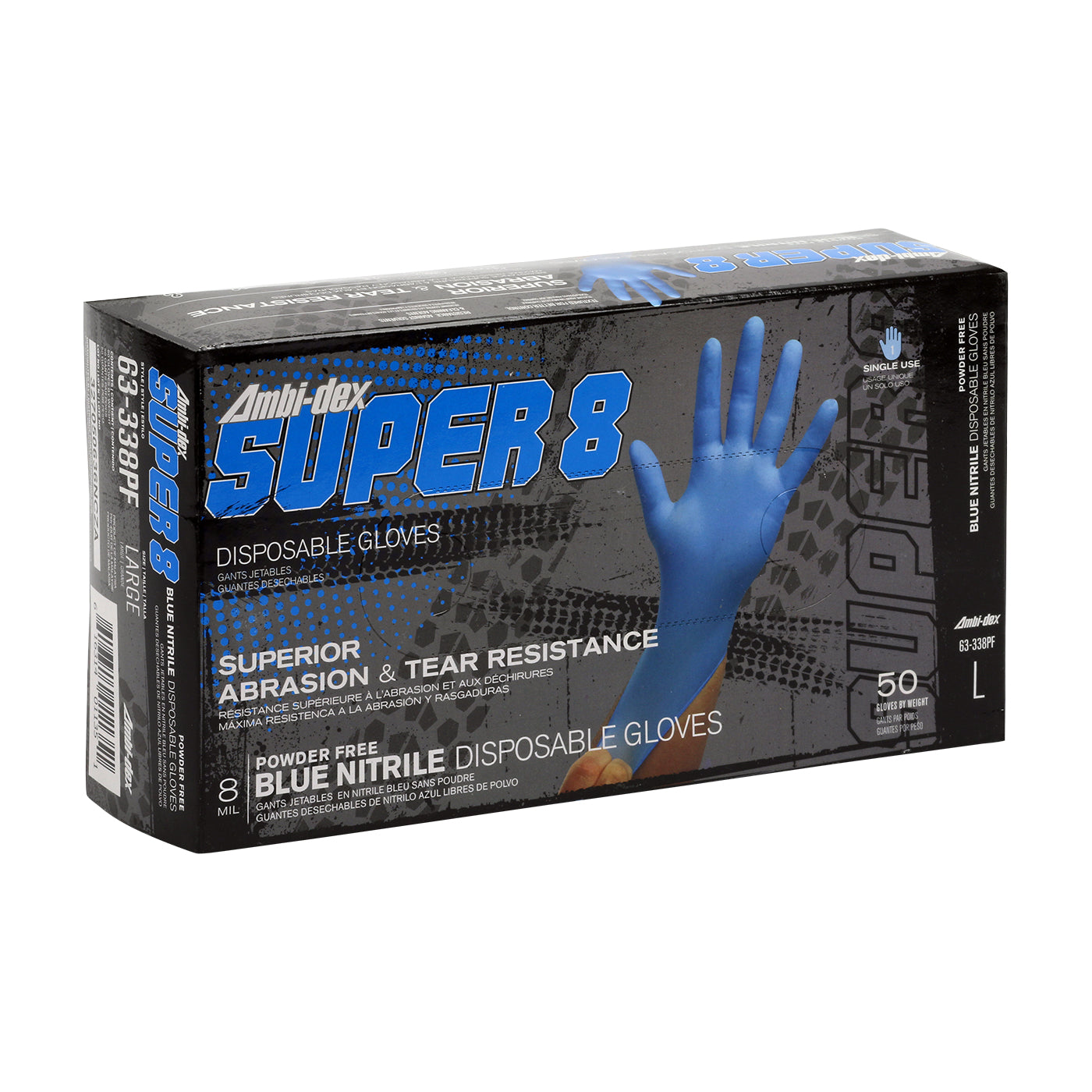 Disposable Nitrile Glove, Powder Free with Textured Grip - 8 mil-eSafety Supplies, Inc