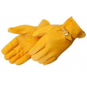 Golden grain cowhide double palm driver Gloves - Dozen-eSafety Supplies, Inc