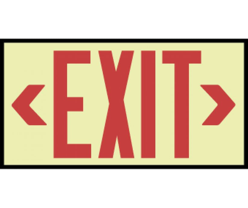 Glow Red Exit Sign-eSafety Supplies, Inc
