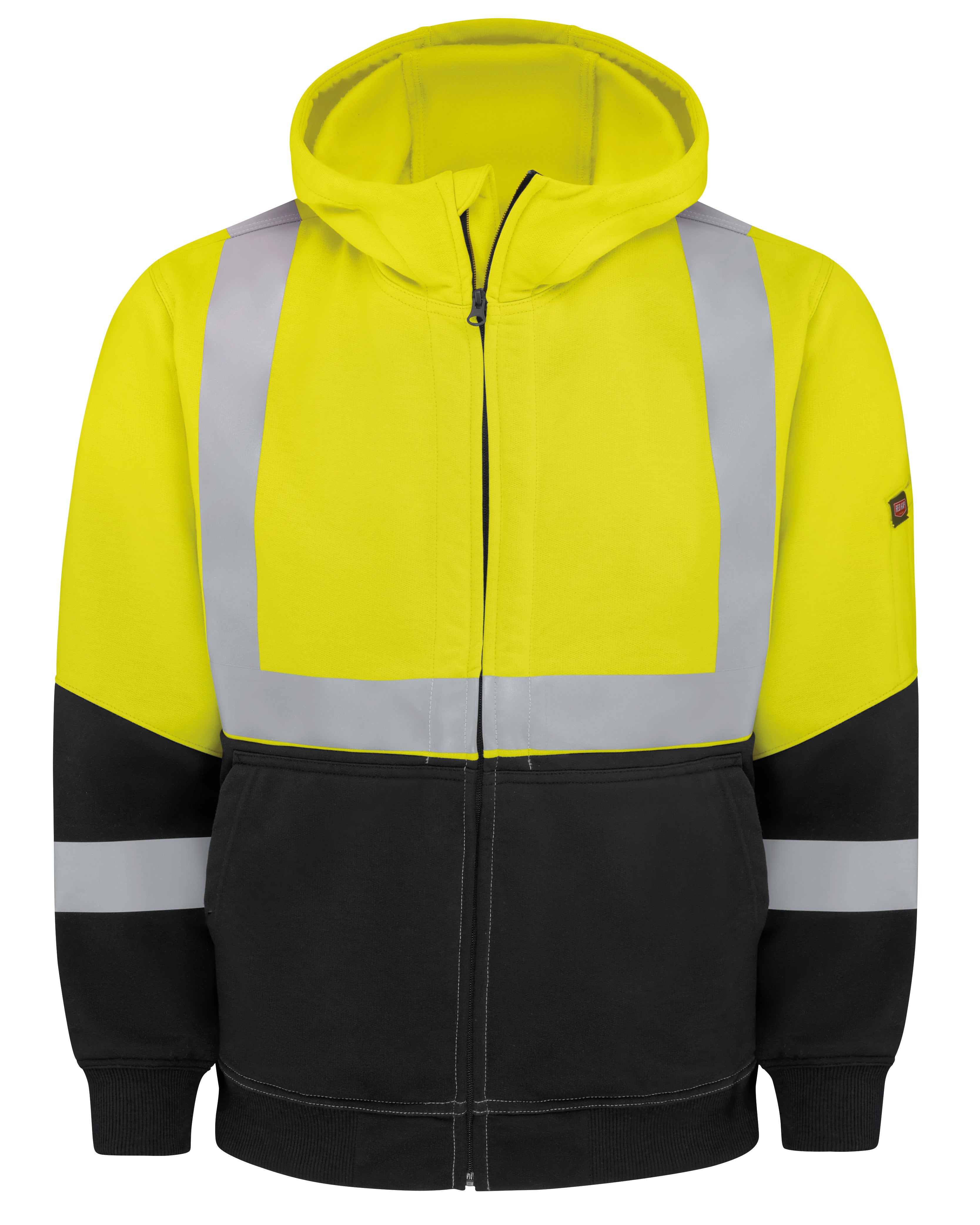 Hi-Visibility Performance Work Hoodie - Type R Class 2 HJ10 - Black & Hi Visibility Yellow-eSafety Supplies, Inc