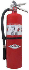 Amerex® 10 Pound Regular Dry Chemical 20-B:C High Flow Portable Fire Extinguisher For Class B And C Fires With Chrome Plated Brass Valve, Wall Bracket, Hose And Nozzle-eSafety Supplies, Inc