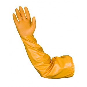 Liberty- SHOWA® ATLAS® 26" yellow double dipped nitrile - rough grip glove and sleeve.