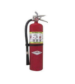 AmerexÂ® 10 Pound Purple K Dry Chemical 20-B:C High Flow Portable Fire Extinguisher For Class B And C Fires With Chrome Plated Brass Valve, Wall Bracket, Hose And Nozzle-eSafety Supplies, Inc
