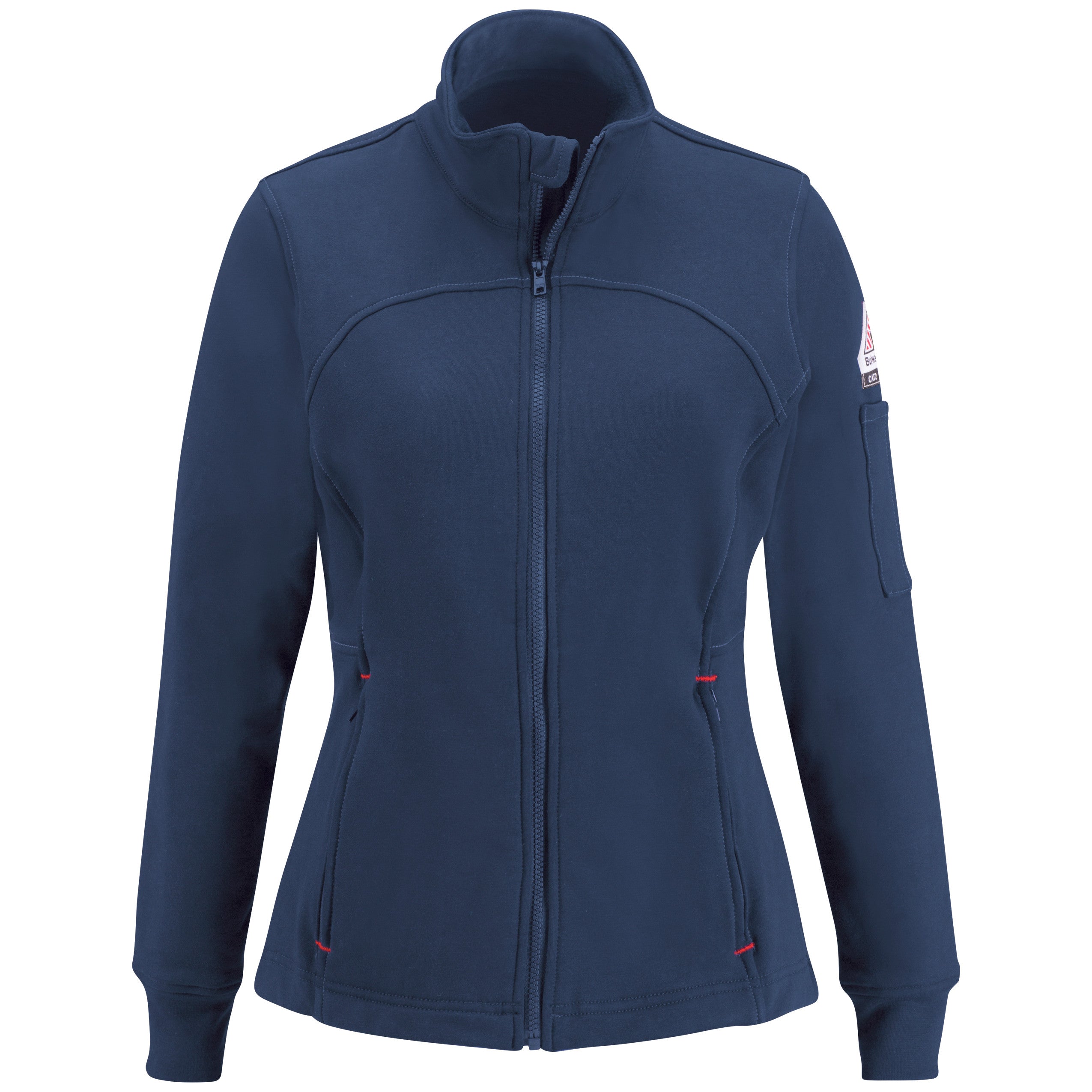 Women's Fleece FR Zip-Up Jacket SEZ3 - Navy-eSafety Supplies, Inc