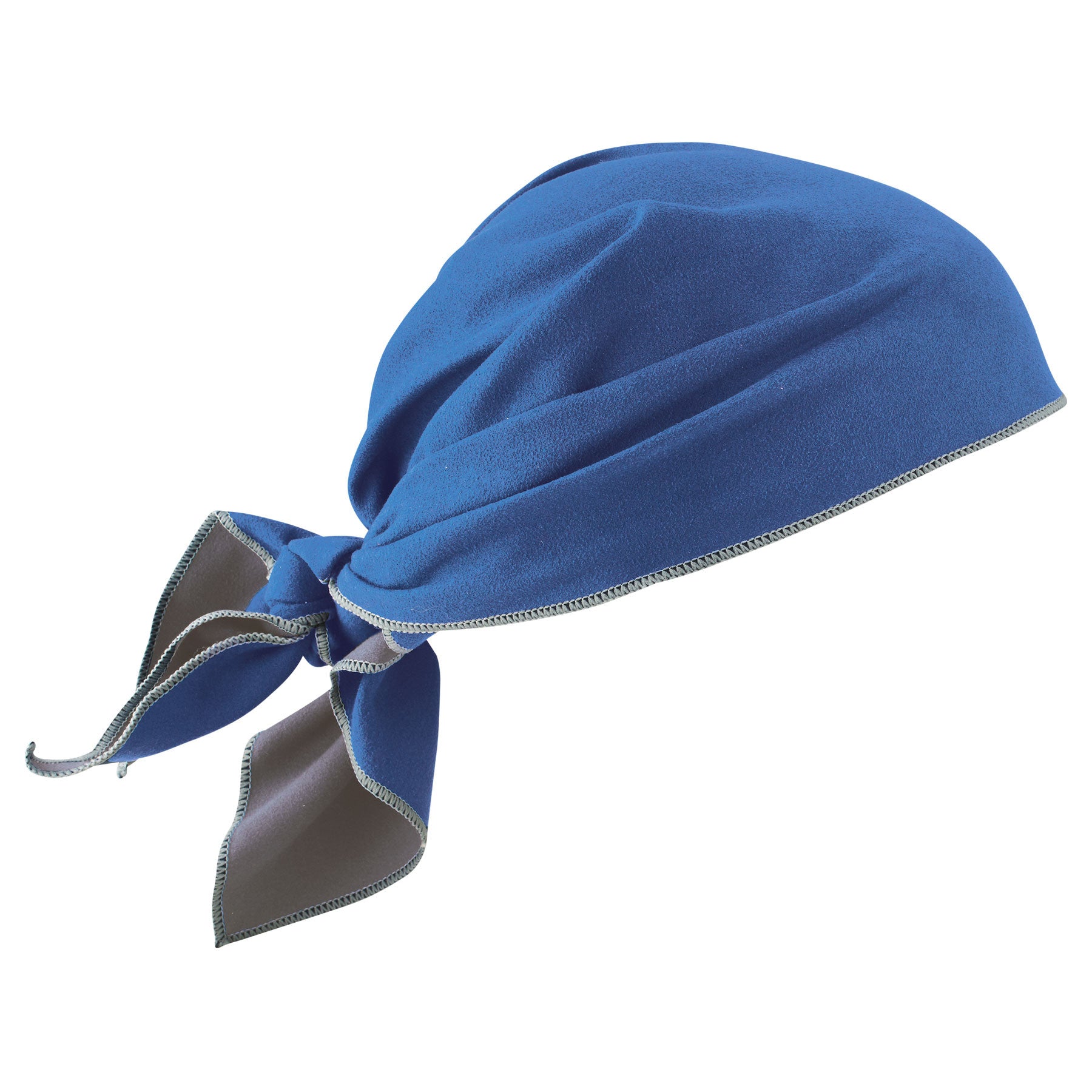 Ergodyne - Blue And Gray Chill-Its 6710MF Microfiber Evaporative Cooling Doorag With Tie Closure-eSafety Supplies, Inc