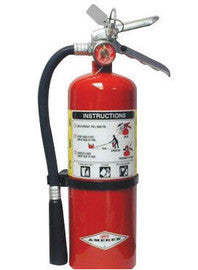 Amerex® 6 Pound Stored Pressure ABC Dry Chemical 3A:40B:C Multi-Purpose Fire Extinguisher For Class A, B And C Fires With Anodized Aluminum Valve, Wall Bracket, Hose And Nozzle-eSafety Supplies, Inc