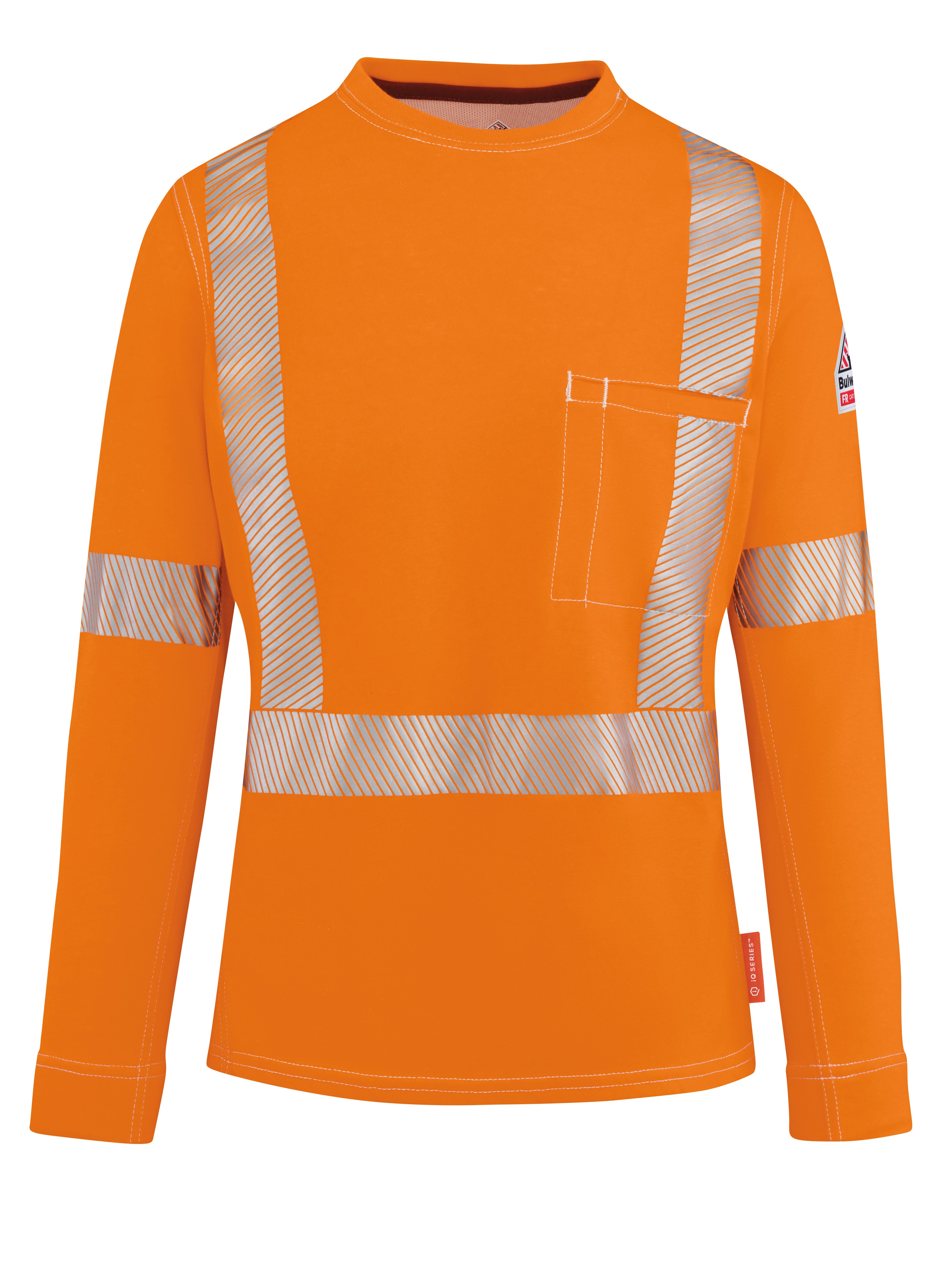 iQ Series Women's Comfort Knit Tee with Reflective Trim QT37 - Orange-eSafety Supplies, Inc