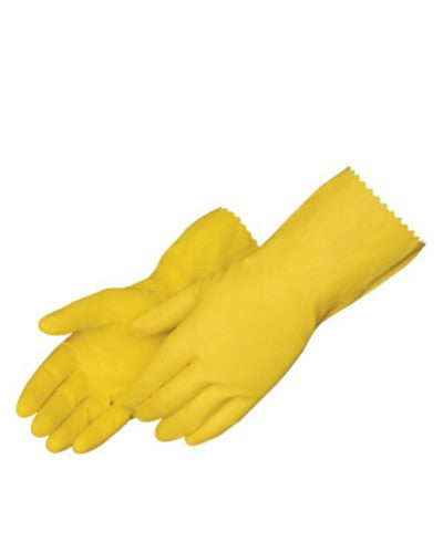 Yellow latex household Gloves - Dozen-eSafety Supplies, Inc