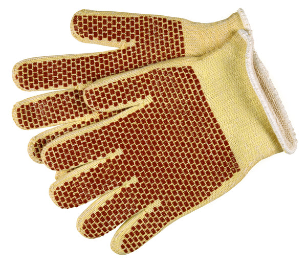 MCR Safety Red Brick Kevlar Terry W/ Nitrile Coat L