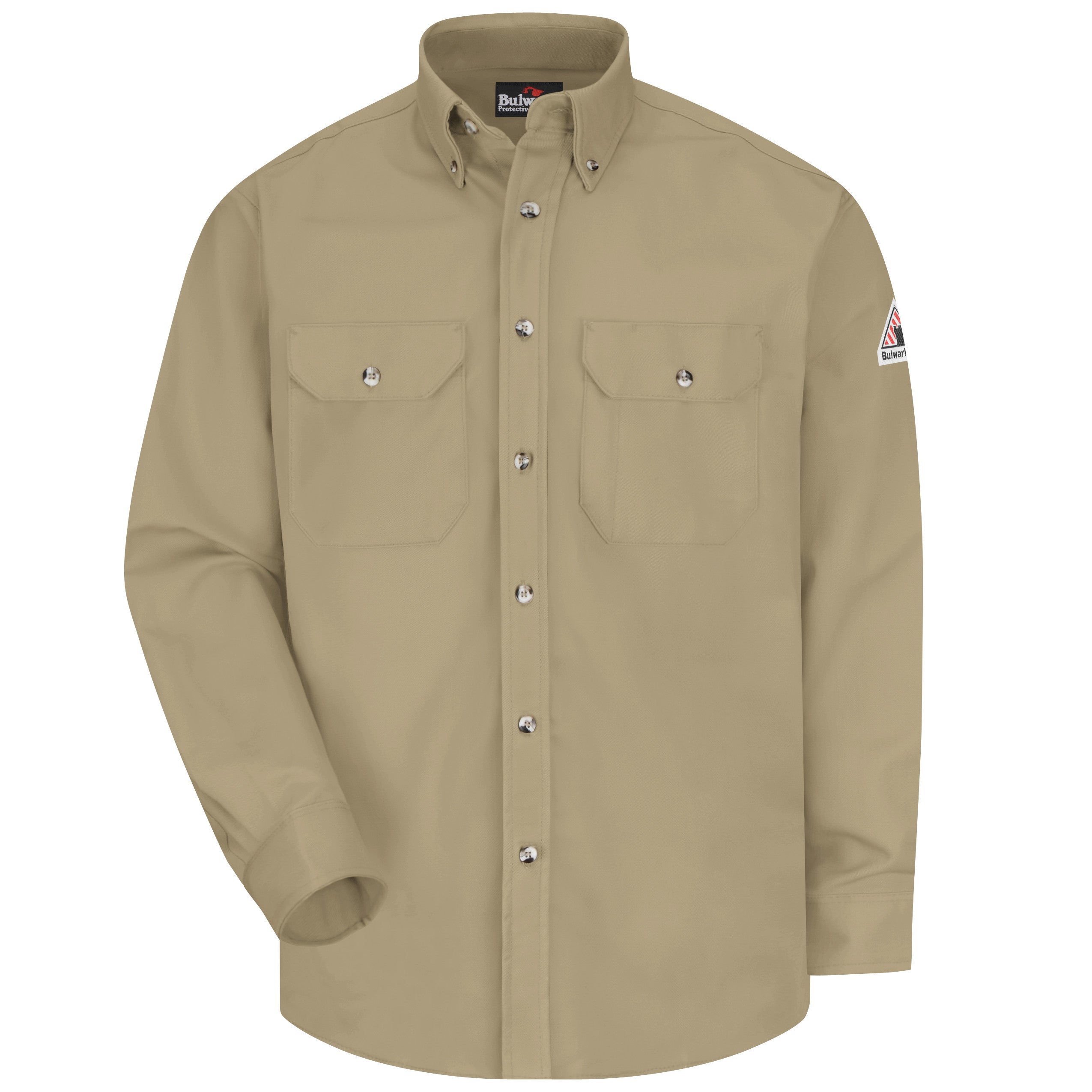 Men's Midweight FR Dress Uniform Shirt with Insect Shield® SLU2 - Khaki-eSafety Supplies, Inc