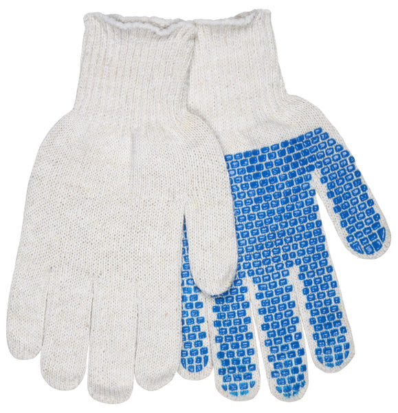 MCR Safety Reg Cotton/Polyester Blue PVC Dots 1Side-eSafety Supplies, Inc