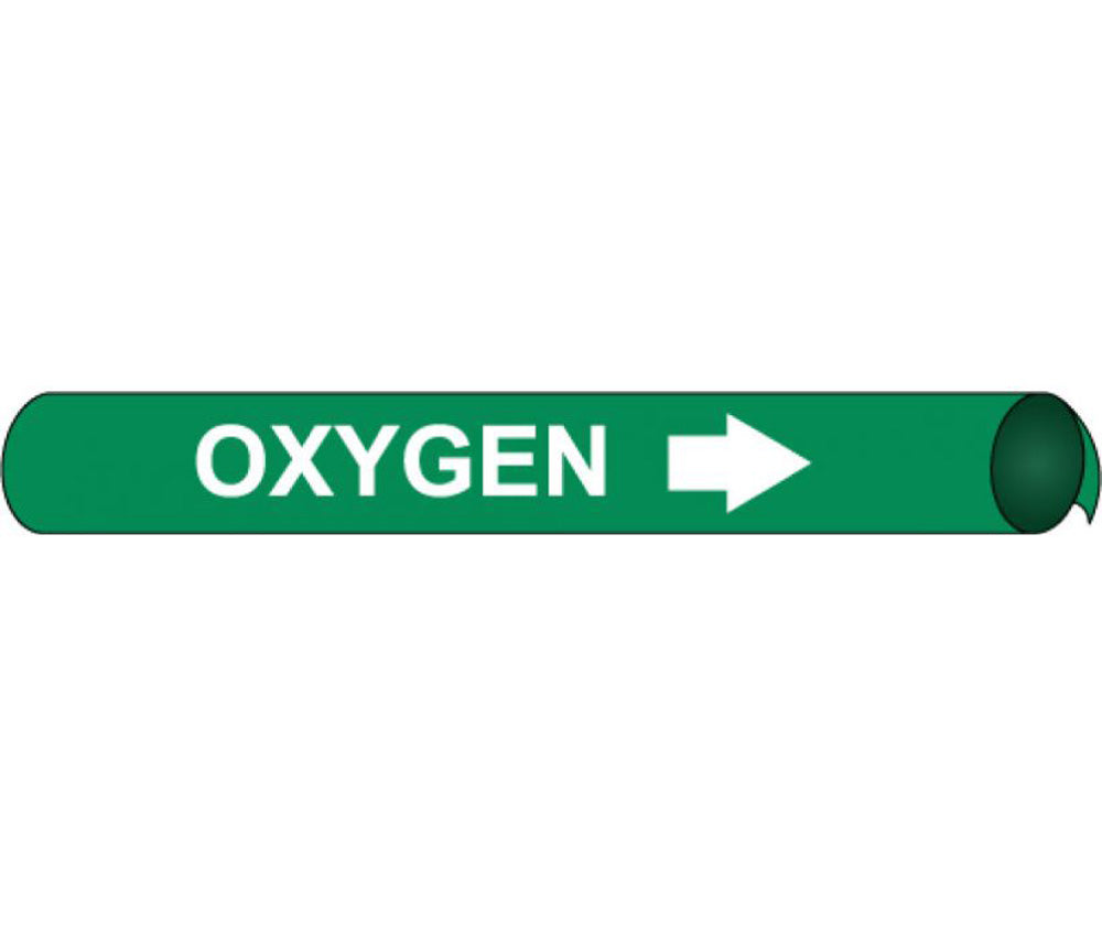 Oxygen Precoiled/Strap-On Pipe Marker-eSafety Supplies, Inc