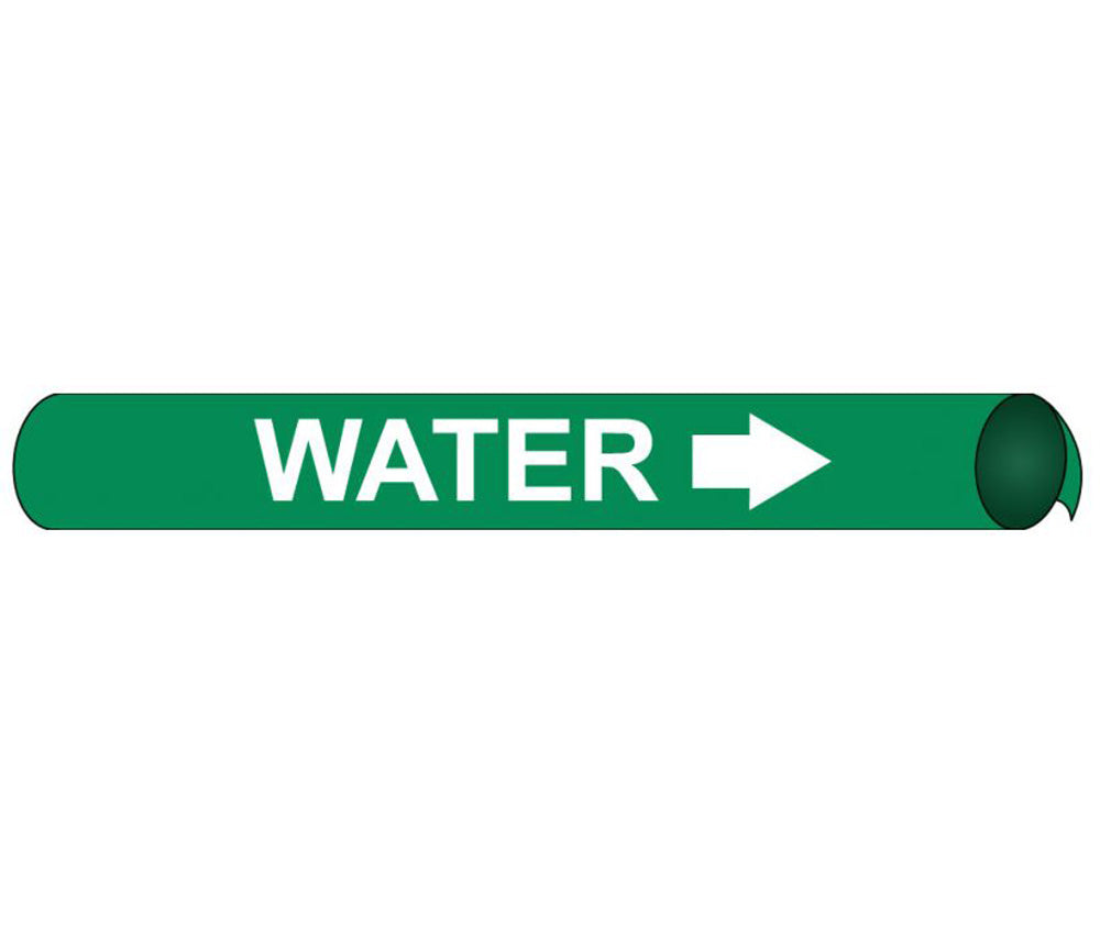Water Precoiled/Strap-On Pipe Marker-eSafety Supplies, Inc