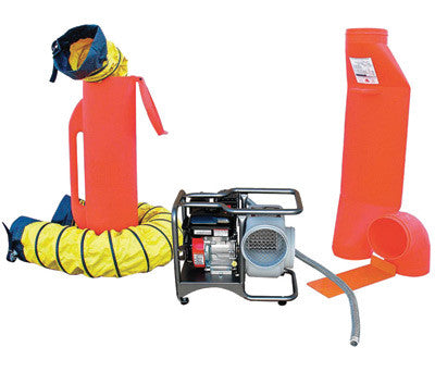 Air Systems 8" 3000 cfm 4 hp Gasoline Blower Ventilation Kit-eSafety Supplies, Inc