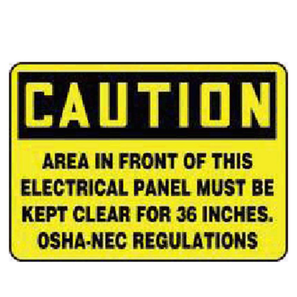 Accuform Adhesive Vinyl Value Clearance And Space Sign-eSafety Supplies, Inc