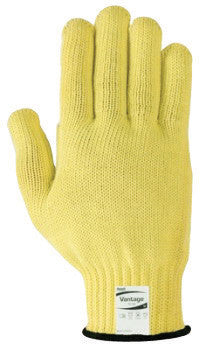 Ansell Size 9 Yellow Vantage Heavy Weight Cut Resistant Gloves With Knit Wrist, Kevlar Lined, Reinforced DuPont Textured Yarn-eSafety Supplies, Inc
