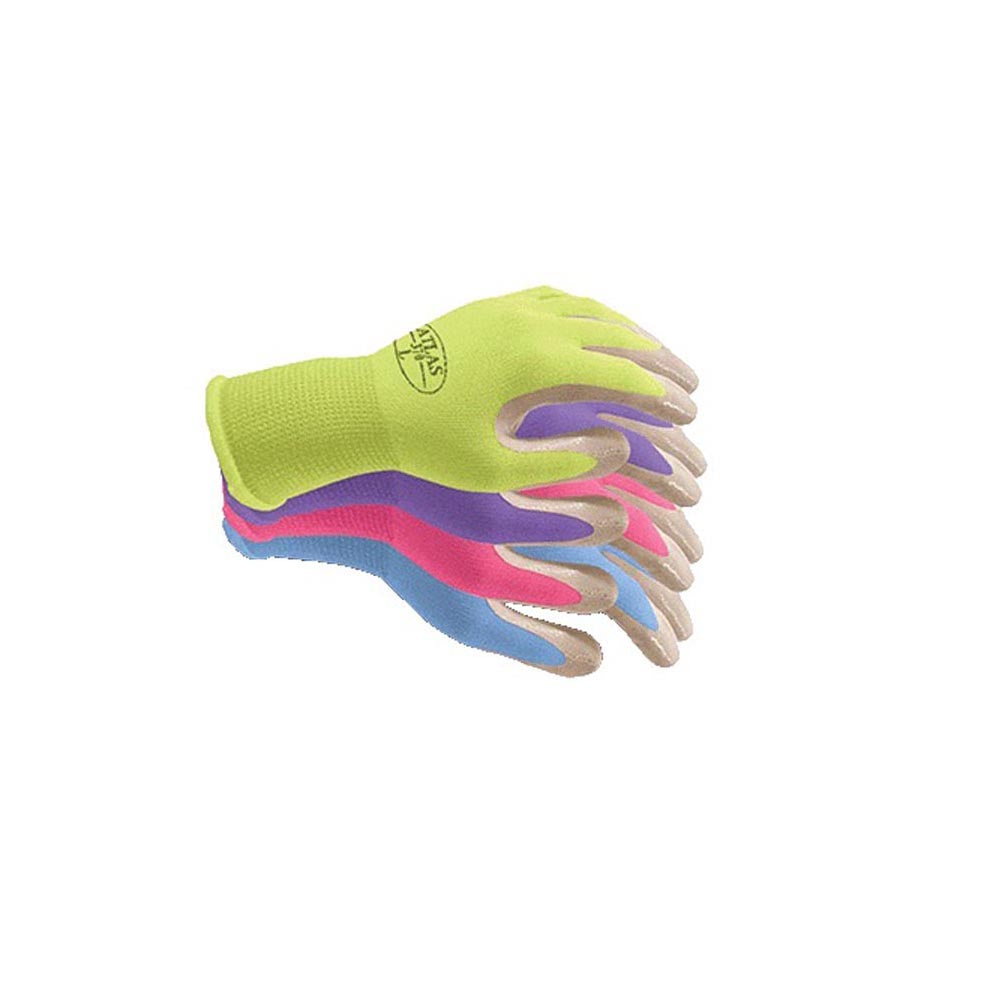 showa atlas 370 gardening gloves Atlas Gray Nitrile Grip Coated Work Glove (Black or Assorted Color)