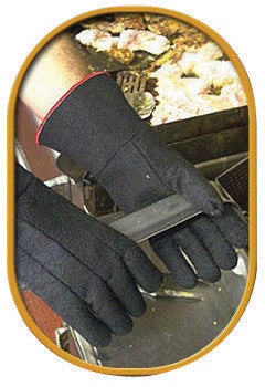 SHOWA Best Glove Size 9 14" Black Char-Guard Non-Woven Lined Heat Resistant Gloves Gauntlet Slip-On Cuff-eSafety Supplies, Inc