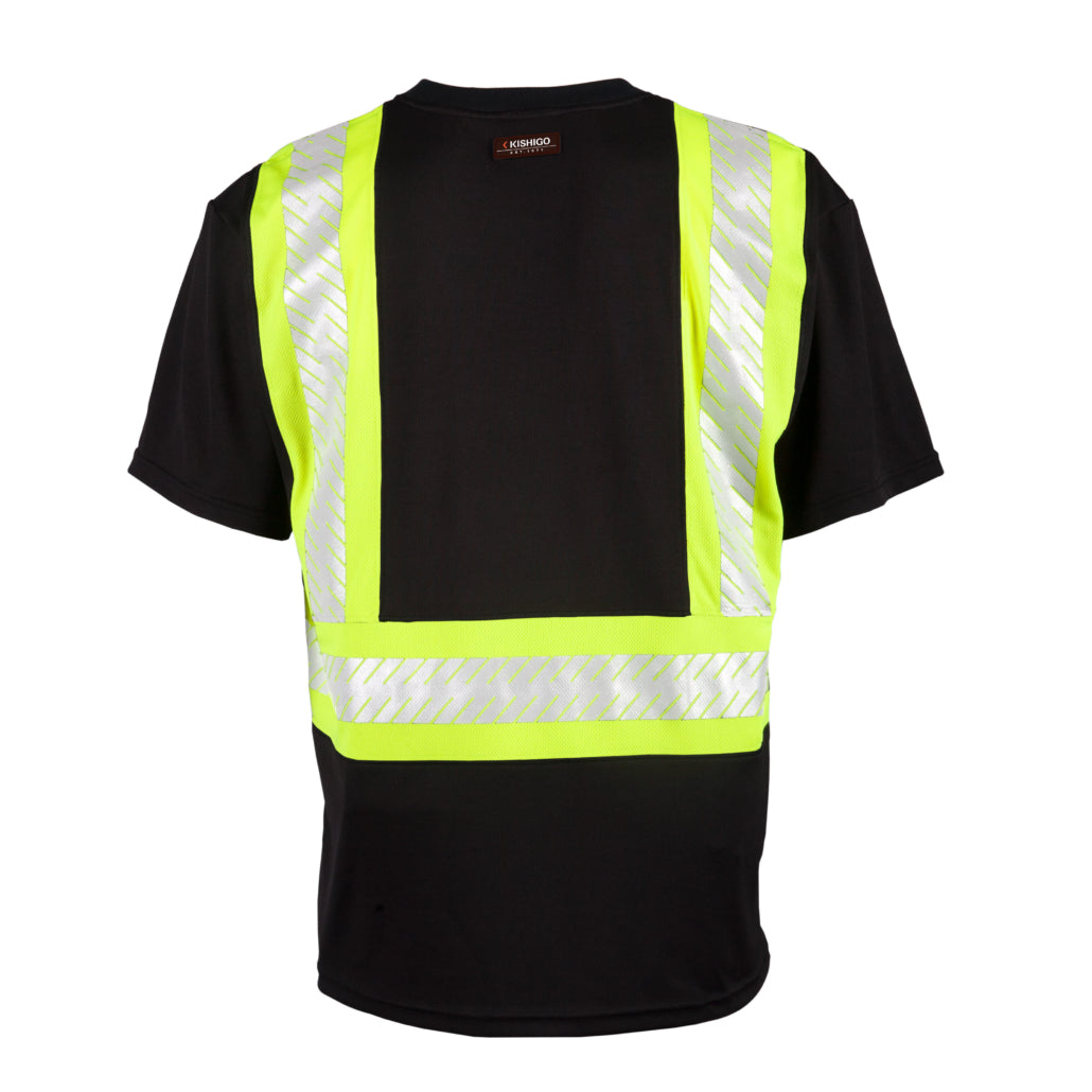 Enhanced Visibility Ev Series Contrast Class 1 Black T-shirt-eSafety Supplies, Inc