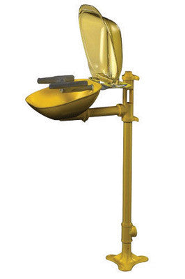 Bradley Halo Pedestal Mounted Eye Wash Fixture And Face Wash Fixture With Stainless Steel Bowl And Dust Cover-eSafety Supplies, Inc