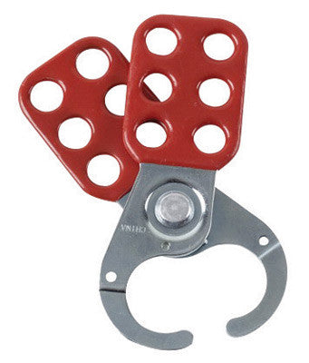 Brady Red Vinyl Coated High Tensile Steel Lockout Hasp With 1" Jaw-eSafety Supplies, Inc