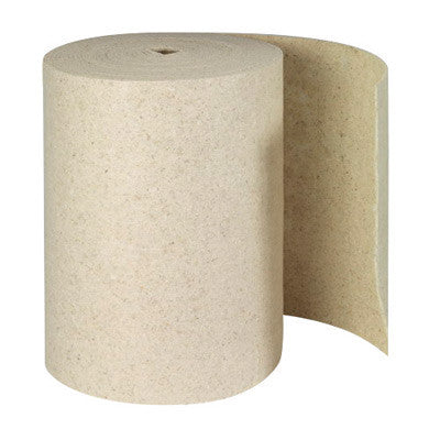 Brady 28 1/2" X 150' Re-Form White 80% Natural Cotton Fiber Double Perforated Heavy Weight Sorbent Roll, Perforated Every 19"-eSafety Supplies, Inc