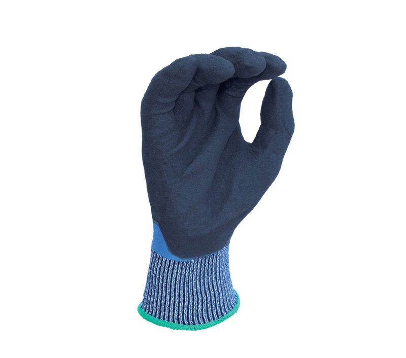 (BT2013NF) 13G HDPE A4 (Wire-Core Steel) Double dipped sand foam nitrile palm fully coated gloves - Dozen