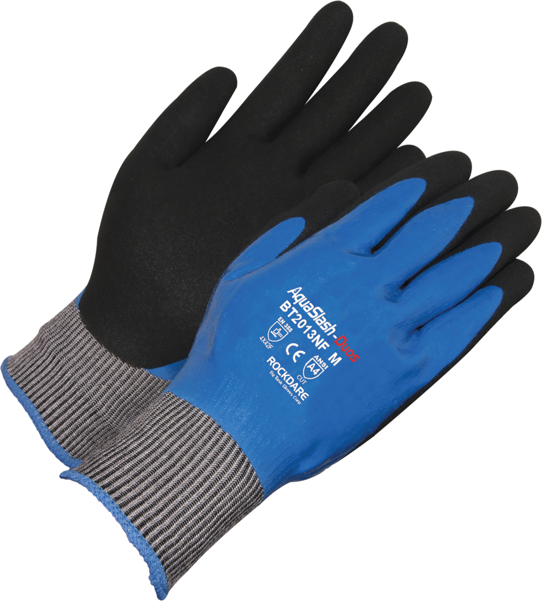 Task Gloves- HDPE Shell, fully coated Nitrile with Black Sandy Nitrile palm Glove-eSafety Supplies, Inc