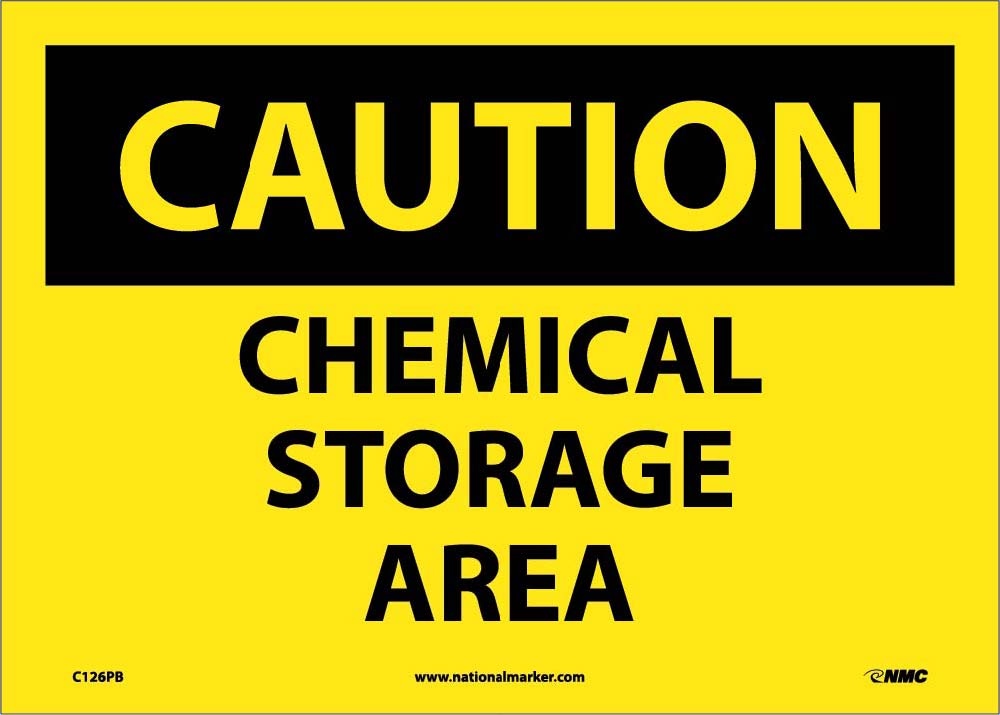 Caution Chemical Storage Area Sign-eSafety Supplies, Inc