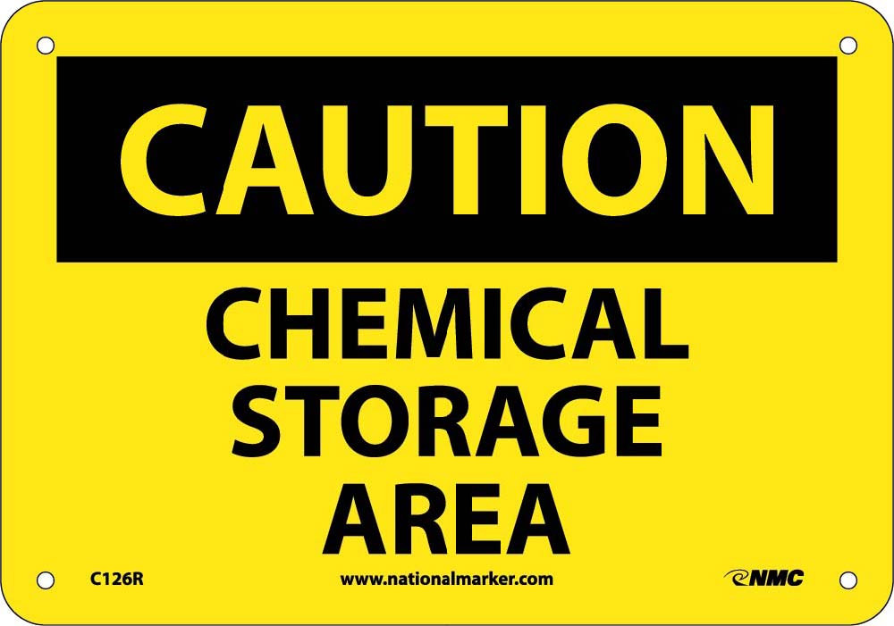 Caution Chemical Storage Area Sign-eSafety Supplies, Inc