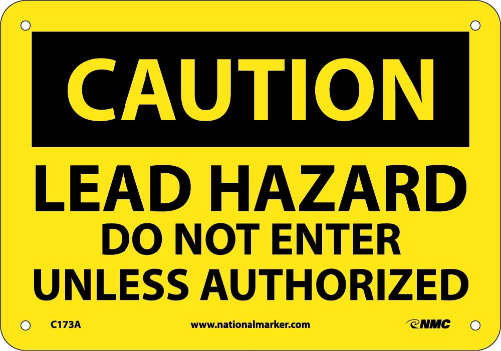 Caution Lead Hazard Do Not Enter Sign-eSafety Supplies, Inc