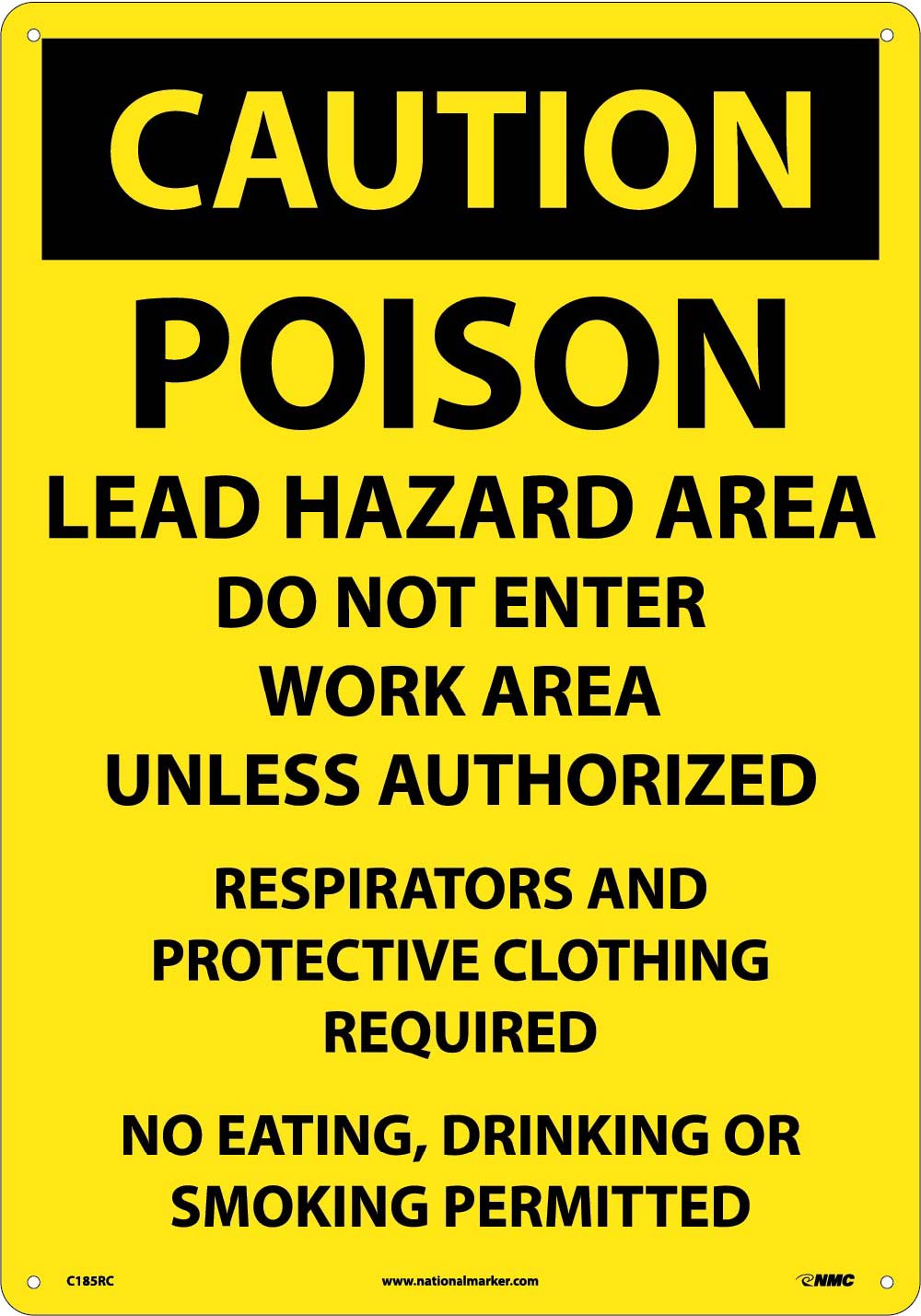 Poison Lead Hazard Area Do Not Enter Wor Sign-eSafety Supplies, Inc