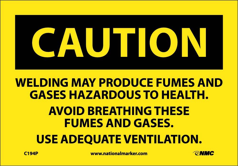 Caution Welding Fumes Hazardous Sign-eSafety Supplies, Inc