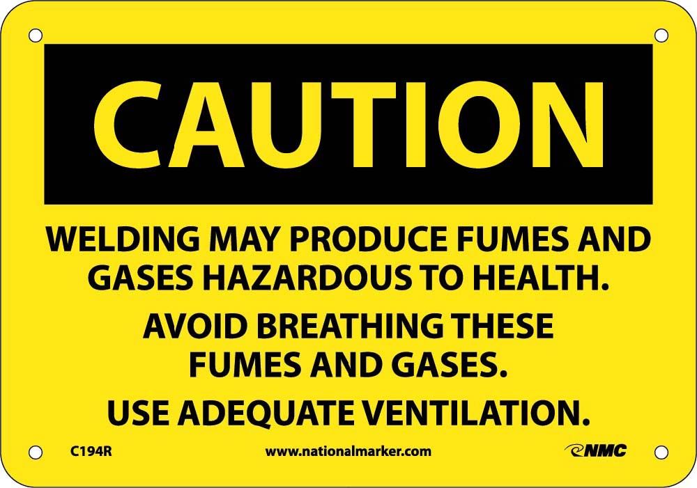 Caution Welding Fumes Hazardous Sign-eSafety Supplies, Inc