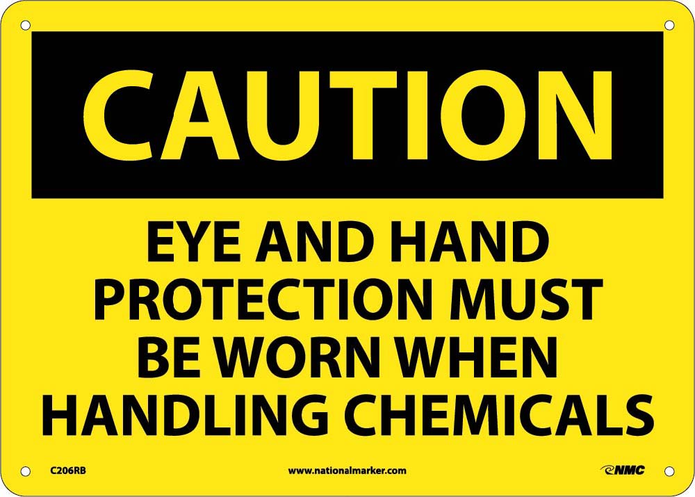 Eye And Hand Protection Must Be Worn Whe Sign-eSafety Supplies, Inc
