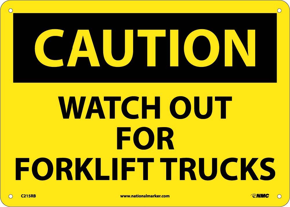 Caution Watch Out For Fork Lift Trucks Sign-eSafety Supplies, Inc