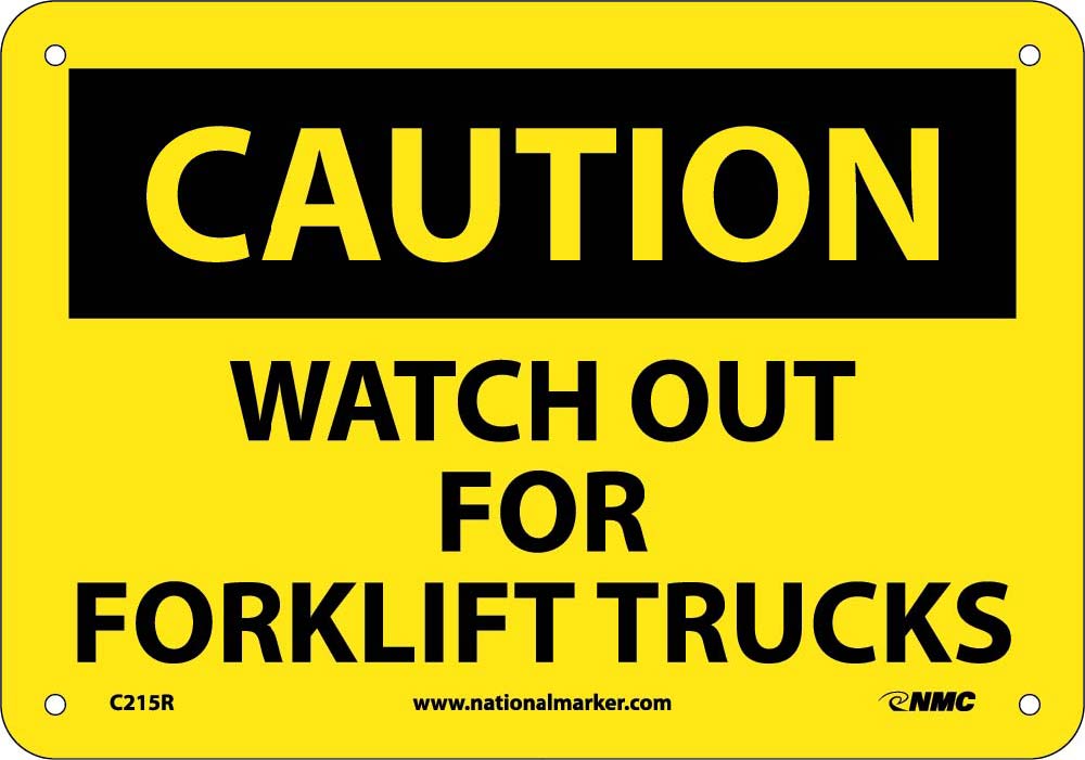 Caution Watch Out For Fork Lift Trucks Sign-eSafety Supplies, Inc