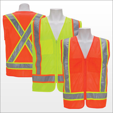 3A Safety - X Pattern Design ANSI Class II Safety Vest Lime Color Size 4X-large-eSafety Supplies, Inc