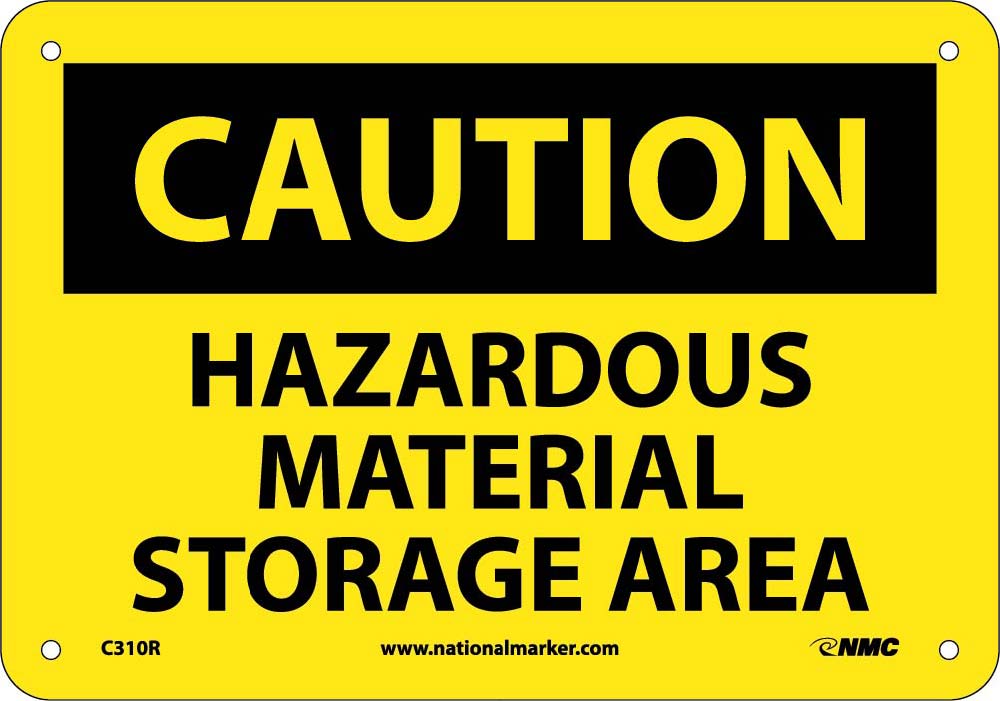 Caution Hazardous Material Storage Area Sign-eSafety Supplies, Inc